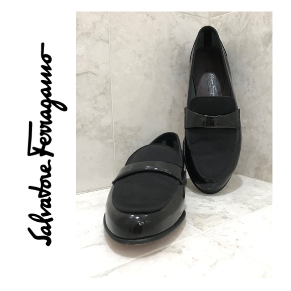 Salvatore Ferragamo Other - FERRAGAMO {9} Tuxedo Loafers Patent Leather